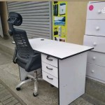 study desk and office chair