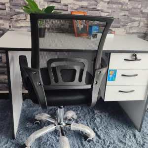 study desk and office chair