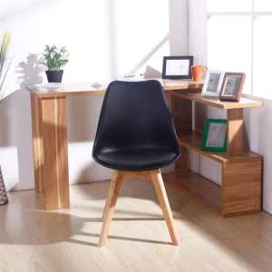 Eames leather padded dining chair