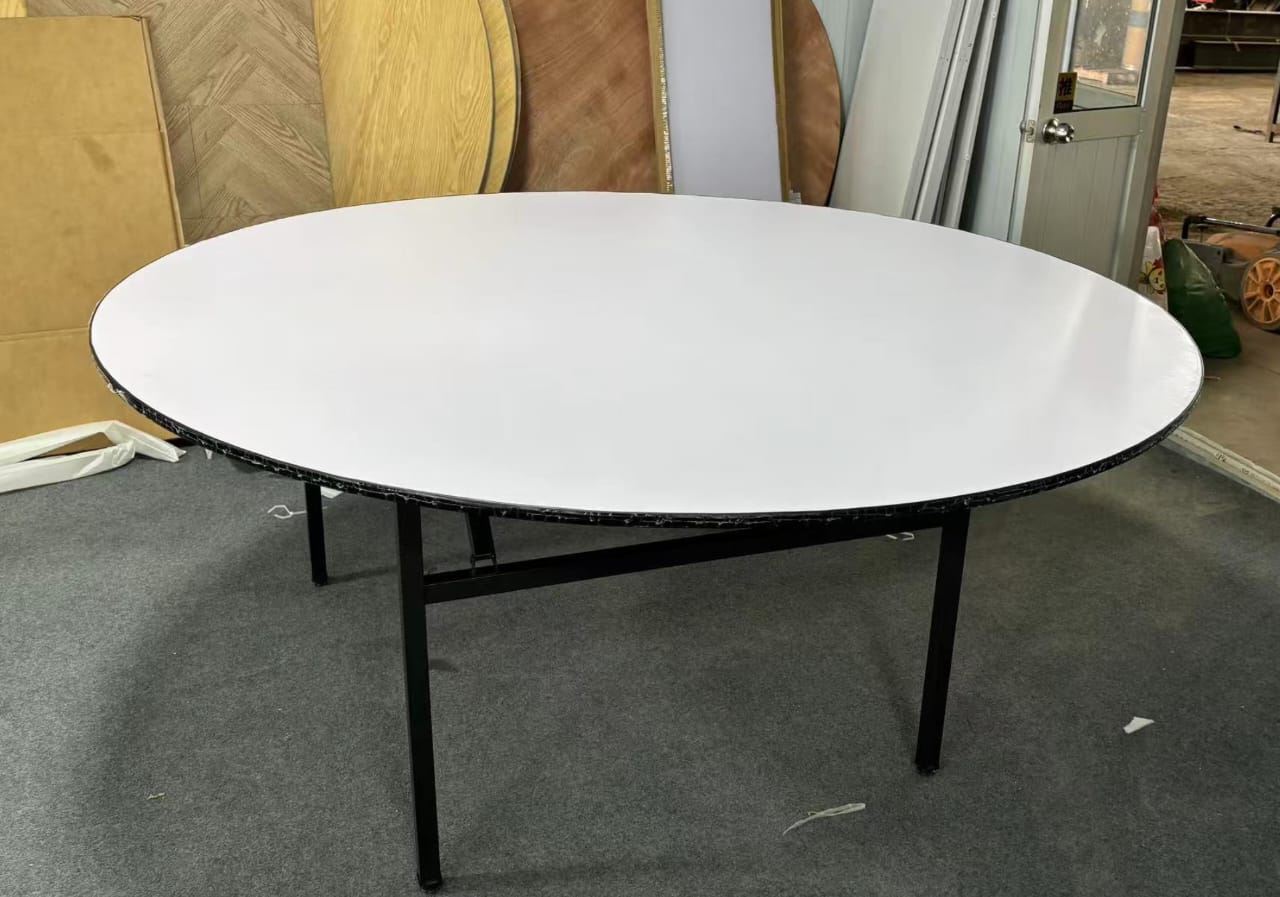 round foldable wooden table - waterproof