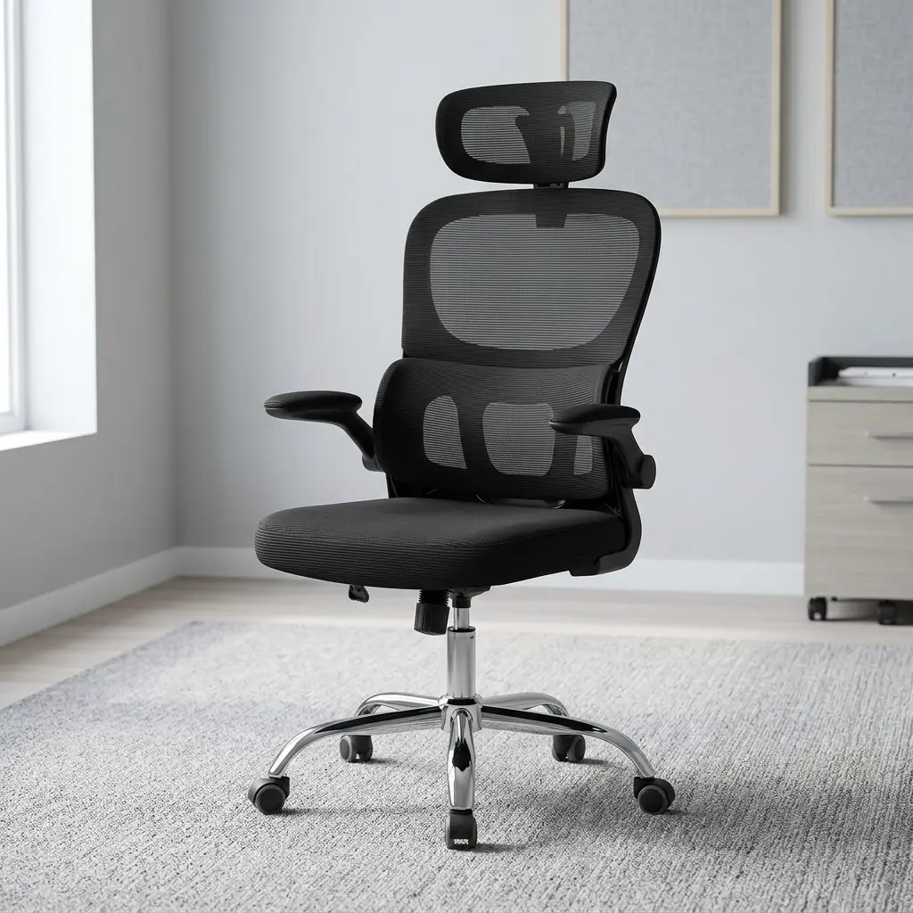 Ergonomic Office Chair with Headrest and Lumbar Support
