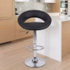 Adjustable Swivel Bar Stool with Backrest – Black