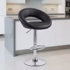 Adjustable Swivel Bar Stool with Backrest – Black - Image 2